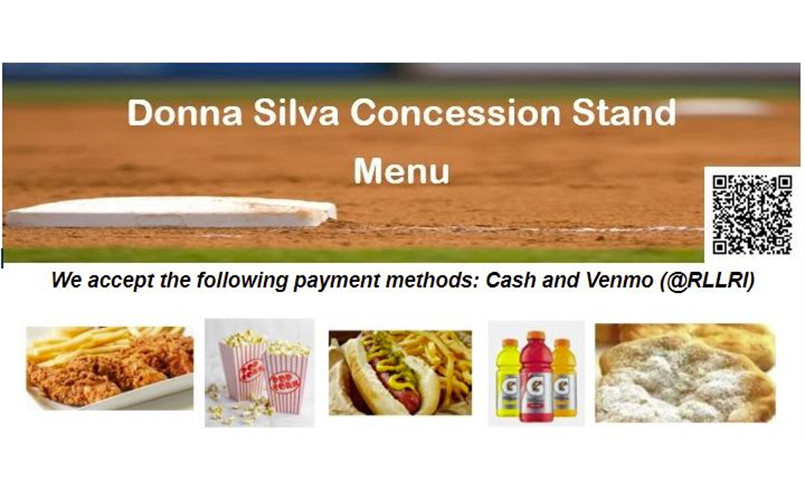 Hungry?  Thirsty? Visit our Concession Stand 